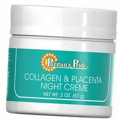 Ночной крем с Коллагеном, Collagen & Placenta Night Creme, Puritan's Pride  57г  (43367007)