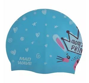 Шапочка для плавания детская Junior Little Bunny M057913 Mad Wave   Голубой (60444164)