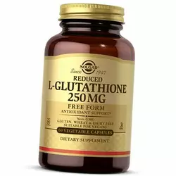 Восстановленный L-Глутатион, Reduced L-Glutathione 250, Solgar  60вегкапс (70313013)