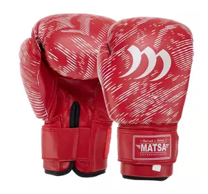Перчатки боксерские MA-7762 Matsa  6oz Красный (37240045)