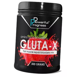 Аминокислота Глютамин, Gluta-X, Powerful Progress  300г Клубника (32401001)