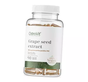Экстракт виноградных косточек, Grape Seed Extract VEGE, Ostrovit  90капс (71250034)