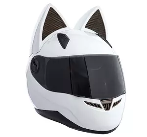 Мото Кото шлем с ушками женский MS-1650   L Белый (60429509)