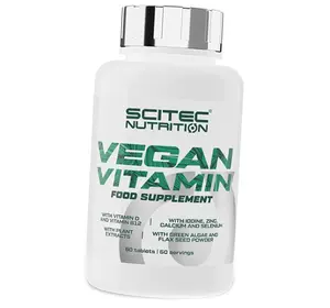 Комплекс витаминов для вегетарианцев, Vegan Vitamin, Scitec Nutrition  60таб (36087029)