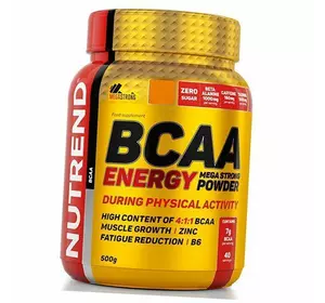 Аминокислоты с Кофеином, BCAA Energy Mega Strong Powder, Nutrend  500г Малина (28119009)