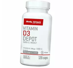 Витамин Д3, Vitamin D3 Depot, Body Attack  120капс (36251003)