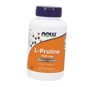 Пролин, L-Proline 500, Now Foods  120вегкапс (27128022)