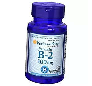 Рибофлавин, Vitamin B-2 100, Puritan's Pride  100таб (36367008)
