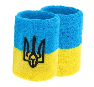 Напульсник спортивный махровый Герб Украины BC-9280 FDSO   Желто-голубой (35508021)