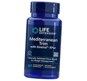 Клинически подтвержденная смесь цитрусовых для контроля веса, Mediterranean Trim with Sinetrol-XPur, Life Extension  60вегкапс (02346005)