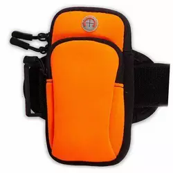 Чехол-кошелек на руку для бега C-0326    Черно-оранжевый (39429043)