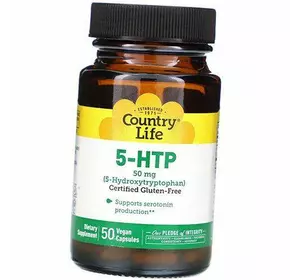 Гидрокситриптофан для улучшения настроения, 5-HTP 50, Country Life  50вегкапс (72124002)