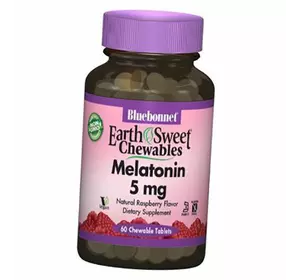 Мелатонин, Melatonin 5, Bluebonnet Nutrition  60таб Малина (72393004)