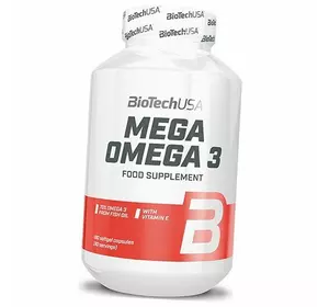 Рыбий жир, Омега 3, Mega Omega 3, BioTech (USA)  180гелкапс (67084001)