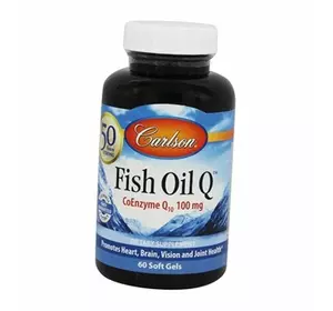 Рыбий жир с Коэнзимом, Fish Oil Q, Carlson Labs  60гелкапс (67353012)