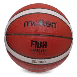 Мяч баскетбольный Composite Leather Fiba Approved B6G3800   №6 Коричневый (57483051)