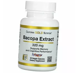 Экстракт Бакопы, Bacopa Extract 320, California Gold Nutrition  30вегкапс (71427013)