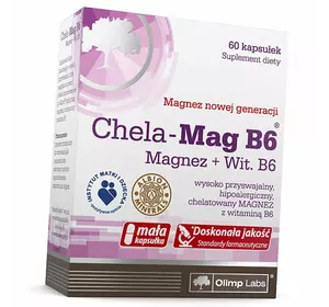 Магний и Витамин В6, Chela-Mag B6 Caps, Olimp Nutrition  60капс (36283011)