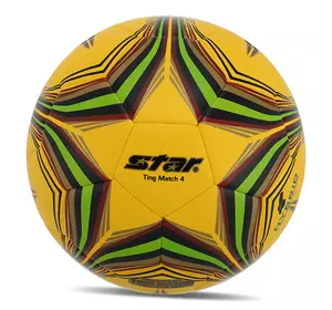 Мяч футбольный Ting  Match 4 Hybrid SB3154C-05 Star  №4 Желто-салатовый (57623040)