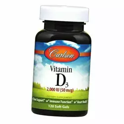 Витамин Д3, Vitamin D3 2000, Carlson Labs  120гелкапс (36353071)