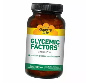 Комплекс для стабилизации гликемического индекса, Glycemic Factors, Country Life  100таб (36124052)
