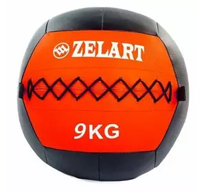 Мяч для кроссфита FI-5168 Zelart  9кг  Черно-красный (56363037)