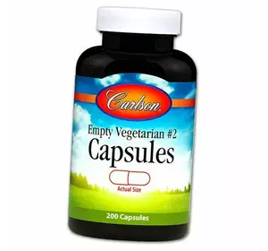 Пустые вегетарианские капсулы №2 Carlson Labs  200капс  (33353002)