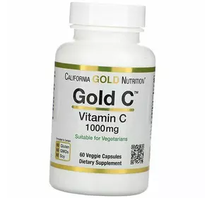 Витамин С, Аскорбиновая кислота, Gold C Vitamin C 1000, California Gold Nutrition  60вегкапс (36427005)