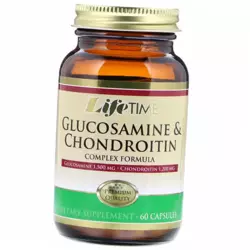 Глюкозамин Хондроитин, Glucosamine & Chondroitin, LifeTime Vitamins  60капс (03502001)