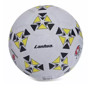 Мяч резиновый Футбольный S014 FDSO   Бело-желтый (59508074)
