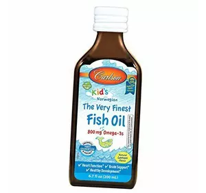 Рыбий жир для детей, The Very Finest Fish Oil for Kids, Carlson Labs  200мл Лимон (67353023)
