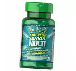 Витамины для пожилых людей, без железа, ABC Plus Senior Multi Iron Free, Puritan's Pride  60каплет (36367199)