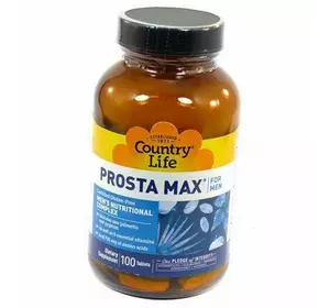 Комплекс для поддержки мужского здоровья, Prosta Max For Men, Country Life  100таб (36124002)