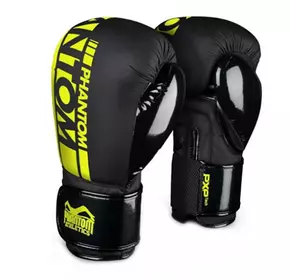 Боксерские перчатки APEX Elastic PHBG2300 Phantom  16oz Черно-желтый (37621010)