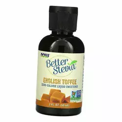 Стевия, подсластитель, не содержащий калорий, Better Stevia Liquid, Now Foods  59мл Тоффи (05128003)
