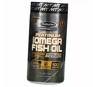 Омега 3, Platinum Fish Oil, Muscle Tech  100гелкапс (67098001)