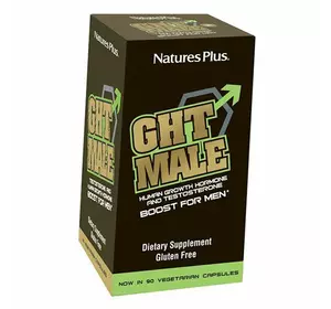 Бустер Тестостерона для мужчин, GHT Male, Nature's Plus  90вегкапс (08375003)