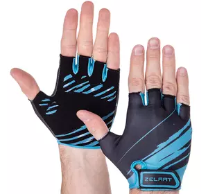 Перчатки для фитнеса MA-3887 Zelart  XL Черно-синий (07363063)