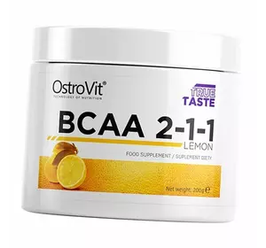 ВСАА, Аминокислоты, Pure BCAA 2:1:1, Ostrovit  200г Лимон (28250002)