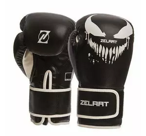 Перчатки боксерские BO-1370 Zelart  14oz Черно-белый (37363055)