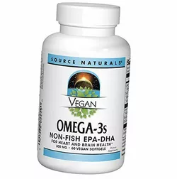 Омега 3 для веганов, Vegan Omega-3s EPA-DHA, Source Naturals  60вег.гелкапс (67355005)