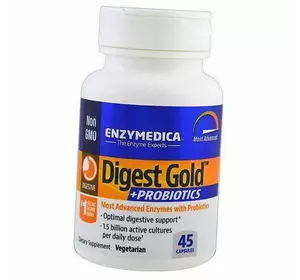 Пробиотики и Ферменты, Digest Gold + Probiotics, Enzymedica  45капс (69466002)