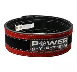 Пояс кожаный PS-3840 Power System  S/M Черно-красный (34227016)
