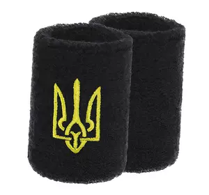 Напульсник спортивный махровый Герб Украины BC-9280 FDSO   Черный (35508021)