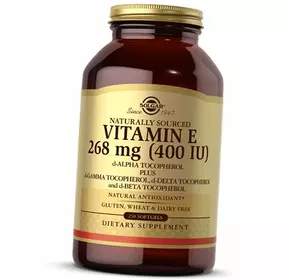 Натуральный Витамин Е, Vitamin E 400, Solgar  250гелкапс (36313098)