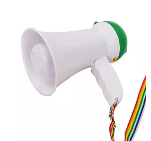 Громкоговоритель мегафон (рупор) HW-1R     Бело-зеленый (33508111)