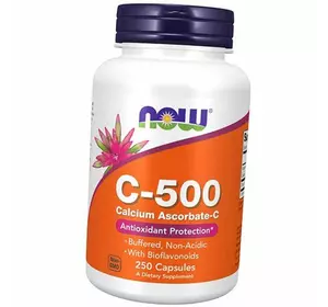 Аскорбат Кальция, Витамин С, C-500 Calcium Ascorbate, Now Foods  250вегкапс (36128322)