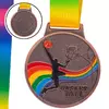 Медаль спортивная с лентой цветная Баскетбол C-0340     Бронзовый (33508310)