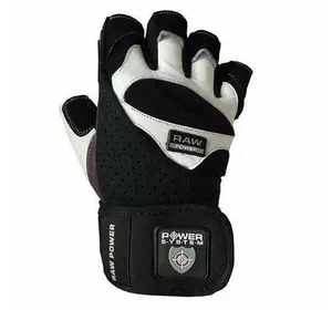 Перчатки для тяжелой атлетики PS-2850 Raw power Power System  L Черно-белый (07227019)