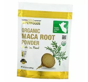 Порошок органического корня маки, Superfoods Organic Maca Root Powder, California Gold Nutrition  240г (71427015)